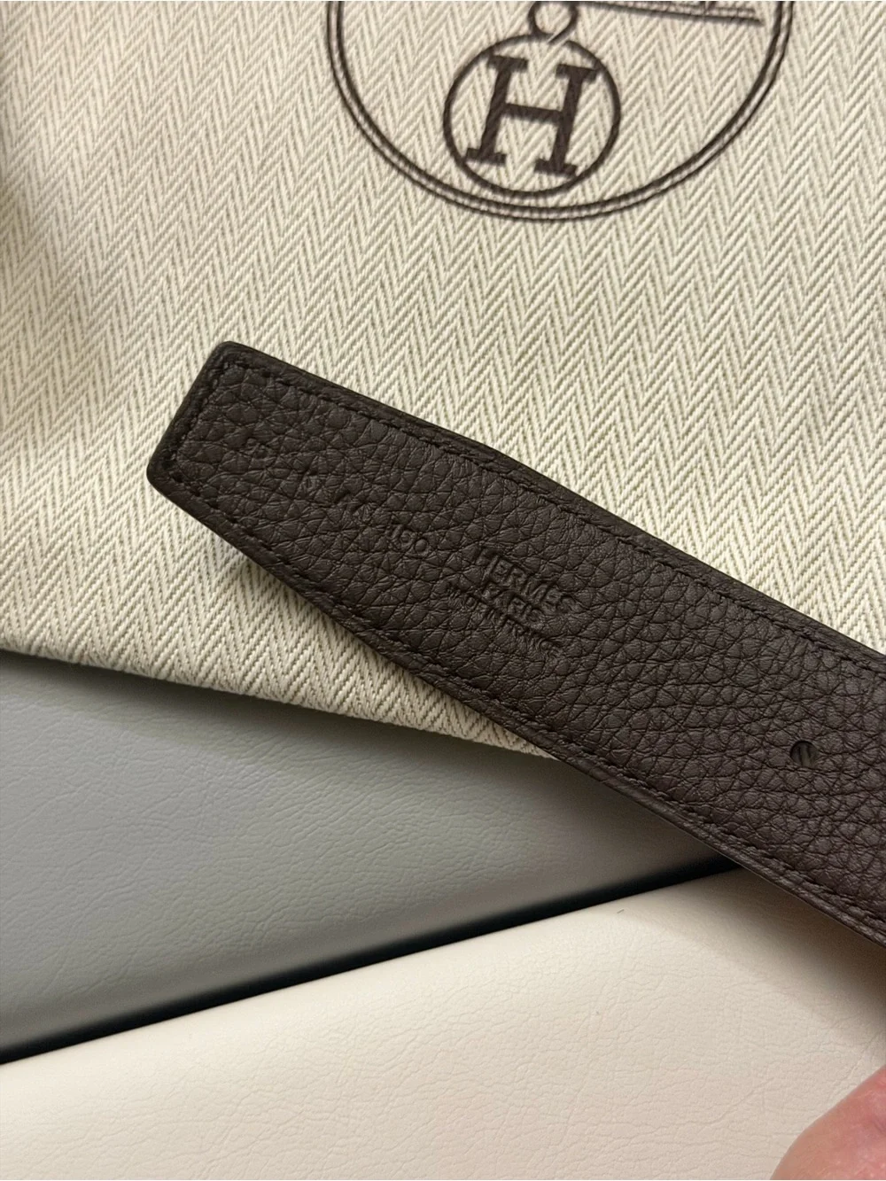 *Giftable* Hermes Black Chocolate Reversible Leather Belt with Silver H Buckle